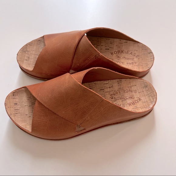 Kork-Ease Shoes - Kork Ease Tutsi cross-band leather sandal in Orange Nespola